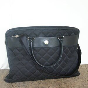 Knomo Black Quilt Avignon Laptop Tablet Purse Bag B-207